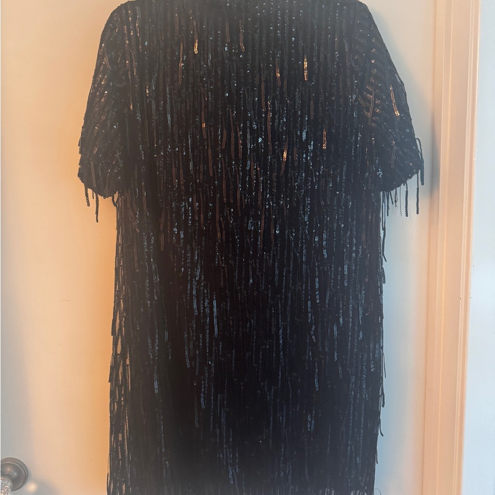 Zara Black Sequin Dress - Picture 2 of 3